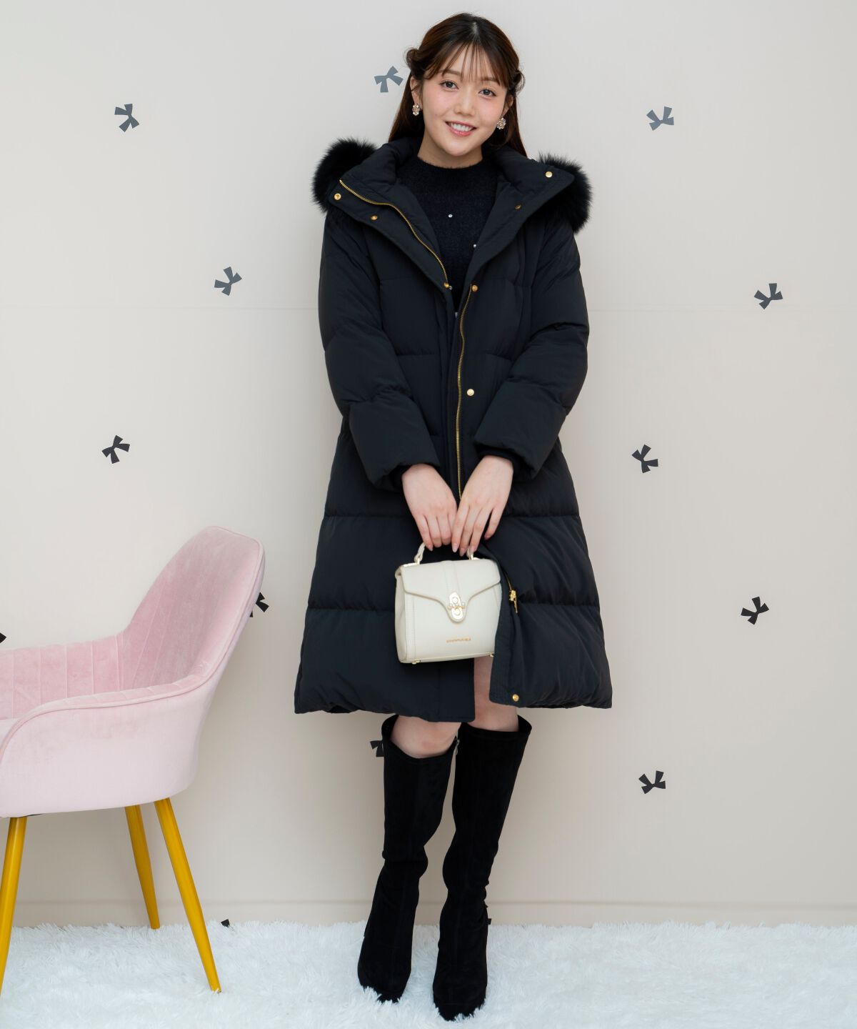 WILLSELECTION「FOXファー付きロングダウン」|ダウン|