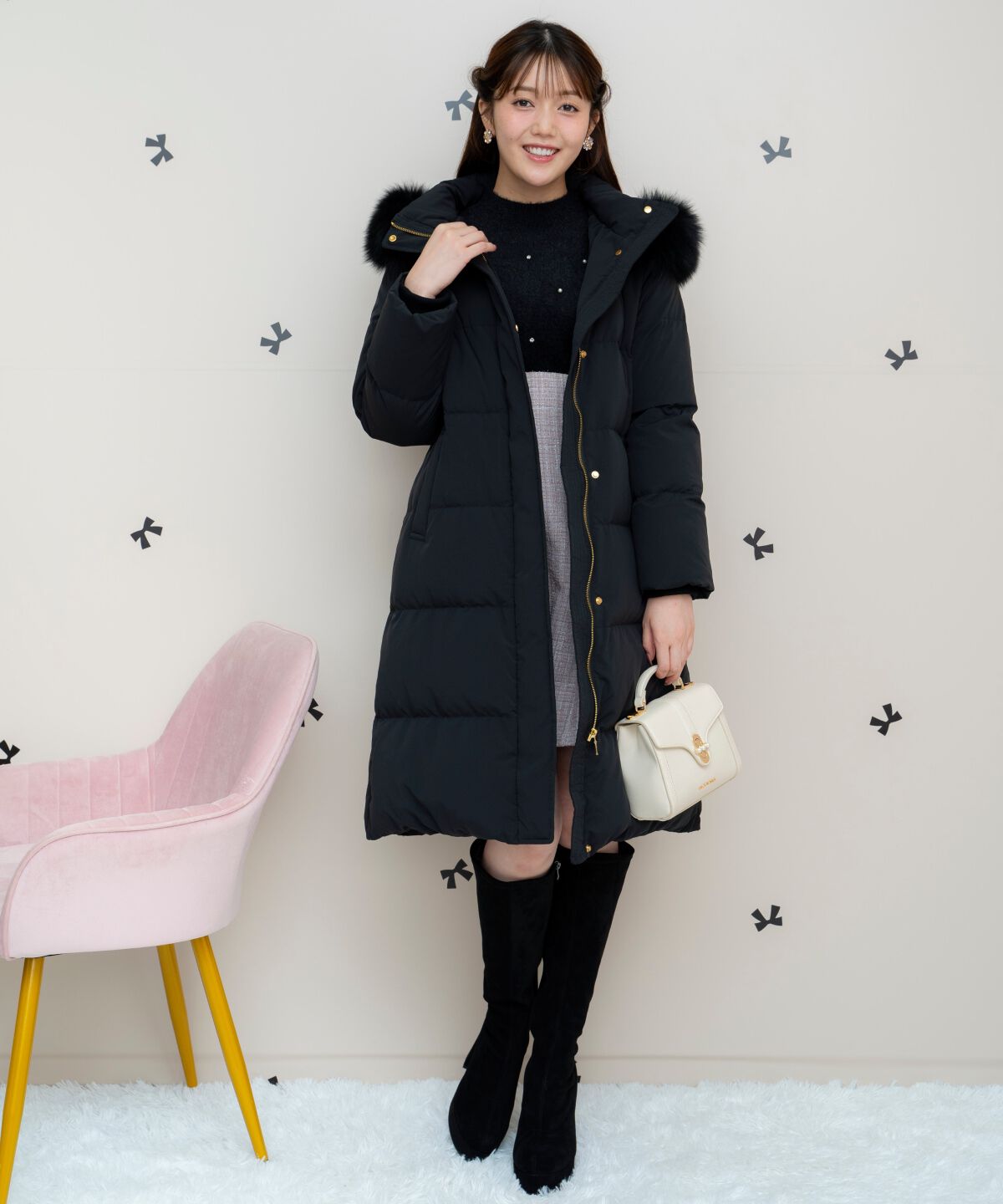 WILLSELECTION「FOXファー付きロングダウン」|ダウン|