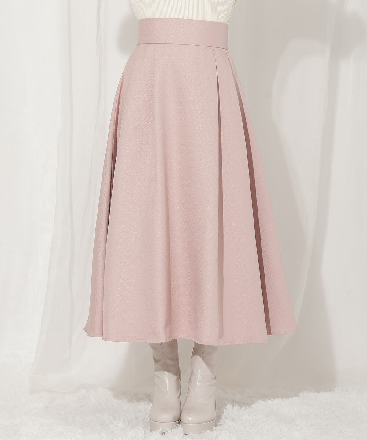 WILLSELECTION「千鳥柄ジャガードタックフレアスカート」|フレア|