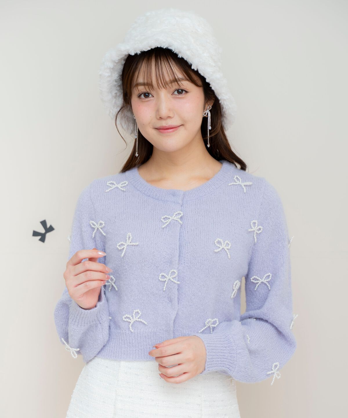 WILLSELECTION「リボンパーツ付きカーディガン」|カーディガン|