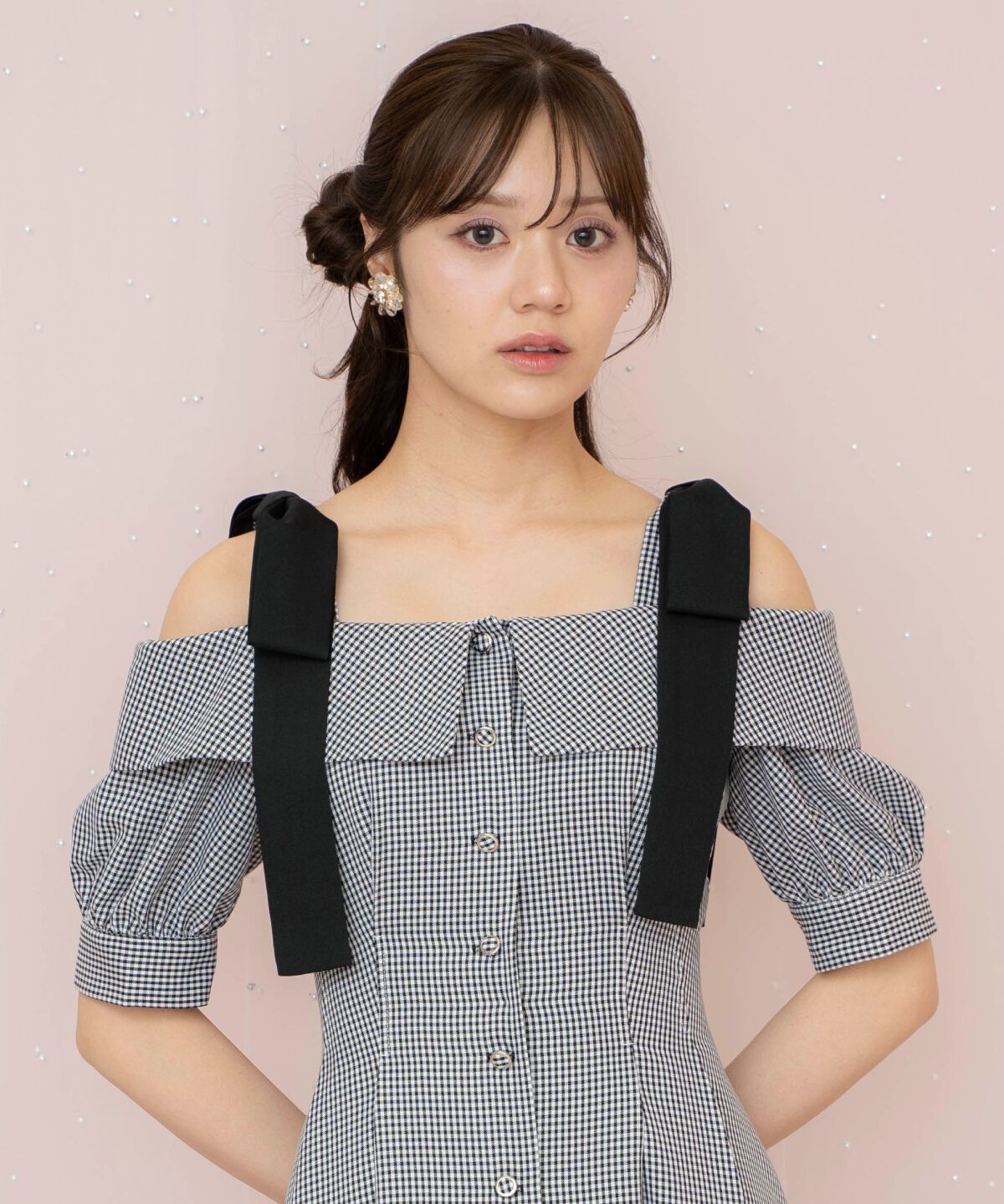 WILLSELECTION「リボンストラップオフショルワンピース」|ワンピース|