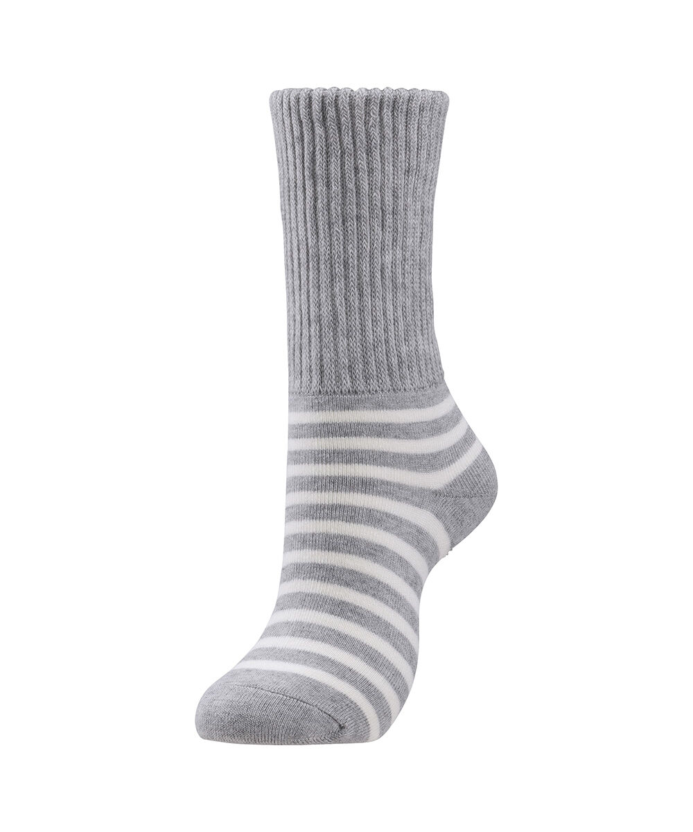 MIZUNO「【吸湿発熱】ブレスサーモゆるぬくソックス(ボーダー)」|ソックス|