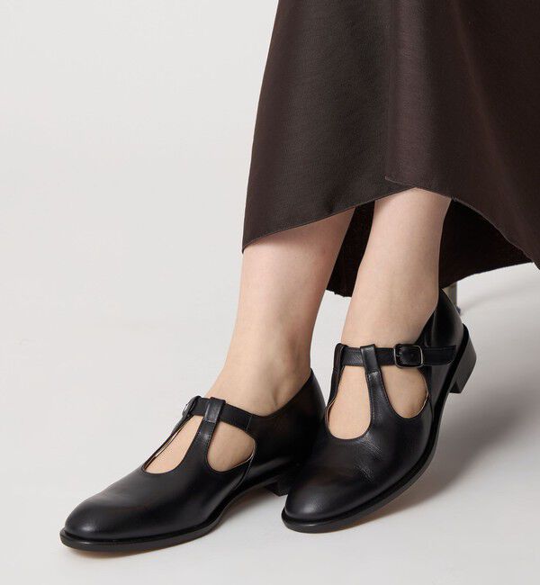 ODETTE E ODILE「ダブルTストラップ フラット25&uarr;」|ローファー|