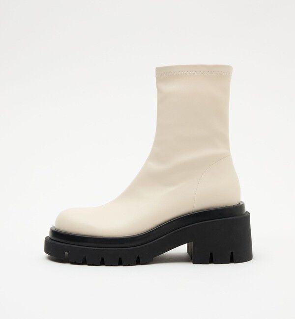 ODETTE E ODILE「＜SY＞ タンクソールスト ショートブーツ75&uarr;」|ショートブーツ|OFF WHITE