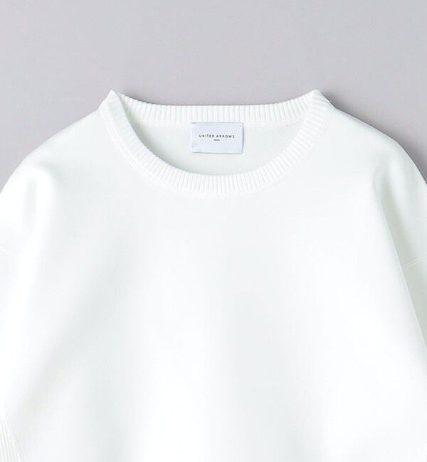 UNITED ARROWS「スウェットライク クルーネック ニットプルオーバー」|ニット・セーター|