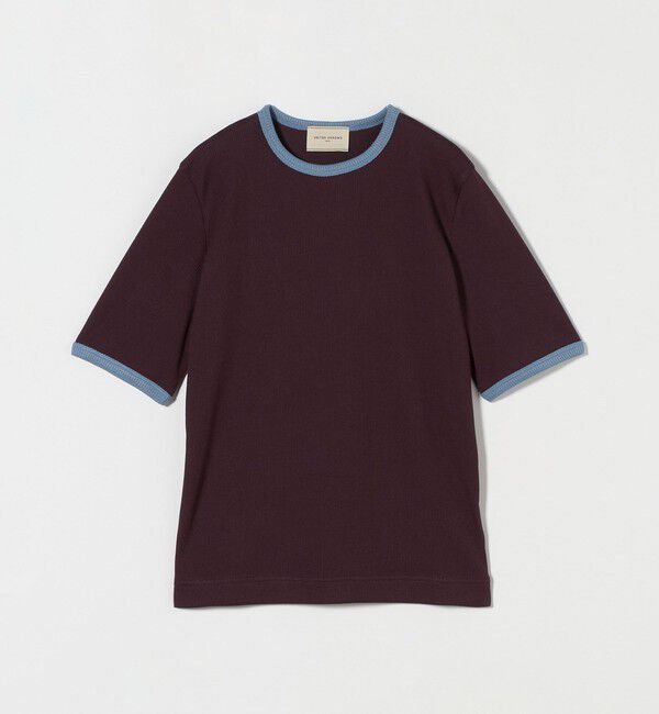 UNITED ARROWS「リブバイカラーパイピング ショートスリーブカットソー」|Tシャツ・カットソー|