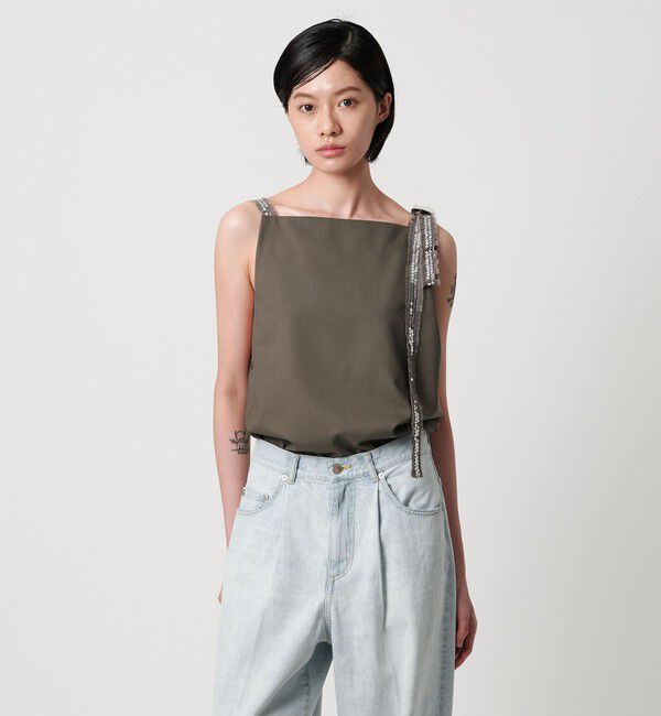 AEWEN MATOPH「＜AEWEN MATOPH＞スパンコールテープ 2WAYジレキャミソール」|キャミソール|OLIVE