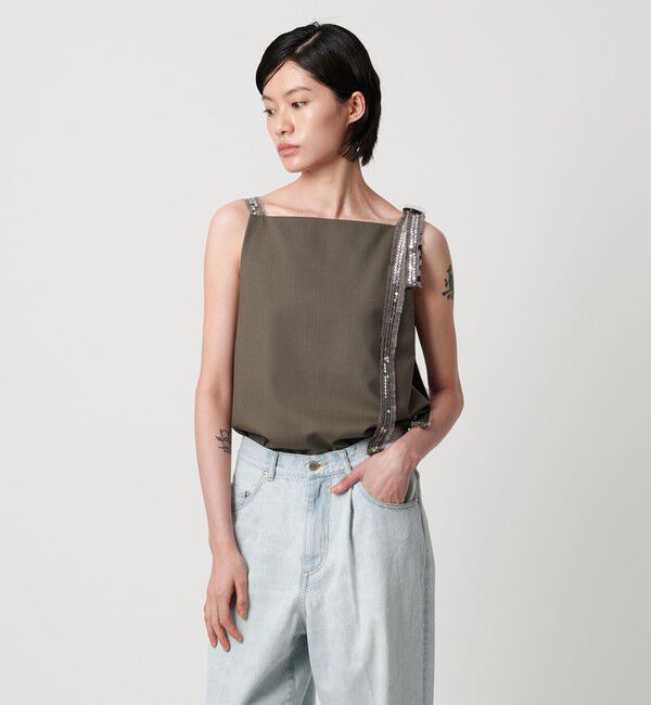 AEWEN MATOPH「＜AEWEN MATOPH＞スパンコールテープ 2WAYジレキャミソール」|キャミソール|