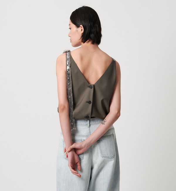 AEWEN MATOPH「＜AEWEN MATOPH＞スパンコールテープ 2WAYジレキャミソール」|キャミソール|
