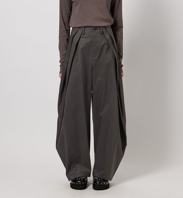 ASTRAET「＜ASTRAET＞コットン ギャバ 2タック テーパードパンツ」|チノ|