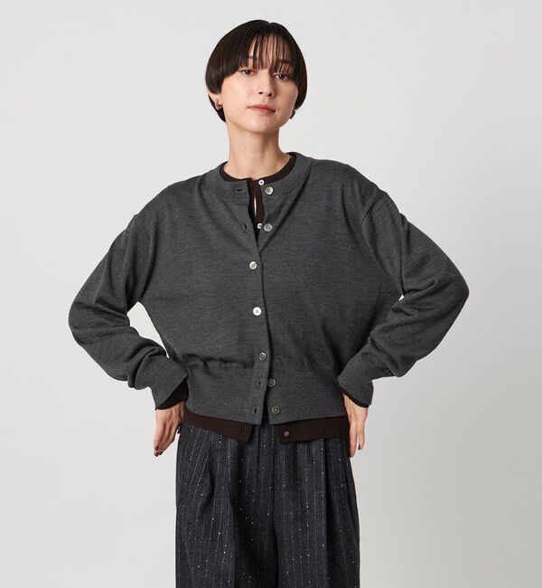 UNITED ARROWS「ツイン クルーネック カーディガン」|カーディガン|