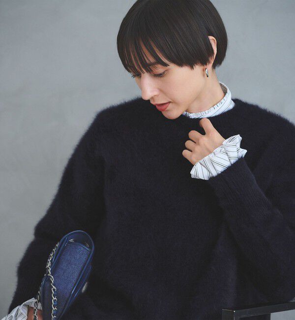 新品 UNITED ARROWS フォックスカシミヤ クルーネック ニット フォックス カシミヤ クルーネック ニット