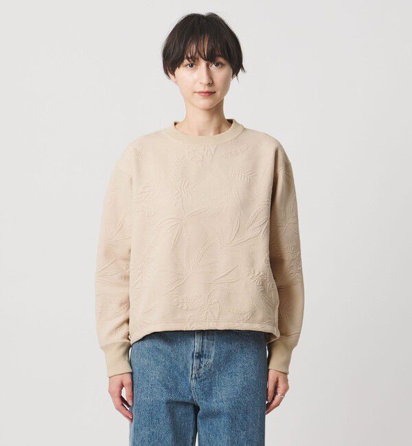 UNITED ARROWS「リーヴズ ジャガード スウェット」|スウェット・ジャージ|