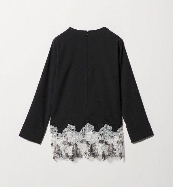 UNITED ARROWS「バックサテン レースコンビ ブラウス ‐ウォッシャブル‐」|シャツ・ブラウス|