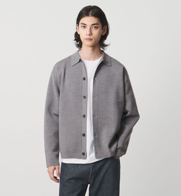 UNITED ARROWS「ウール カシミヤ スウェット ポロカラー カーディガン」|カーディガン|