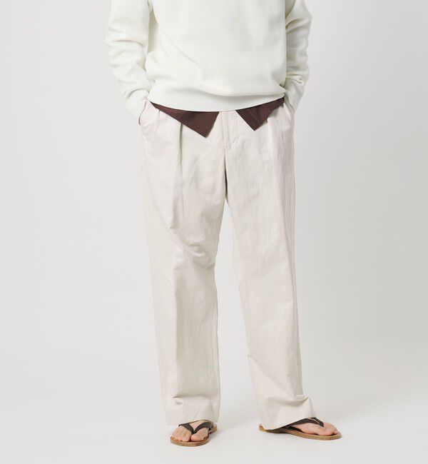 UNITED ARROWS「ラミーブレンド 2プリーツ ニドムチノ 「SLOW &　」」|チノ|NATURAL