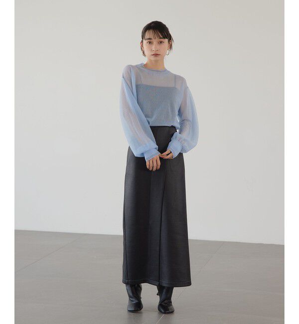 EMMEL REFINES「＜EMMEL REFINES＞EM シアー ライン ニット プルオーバー」|ニット・セーター|