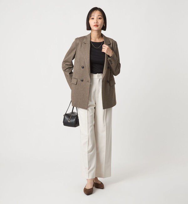 UNITED ARROWS green label relaxing「ホームスパン ダブル ジャケット ストレッチ」|テーラードジャケット|