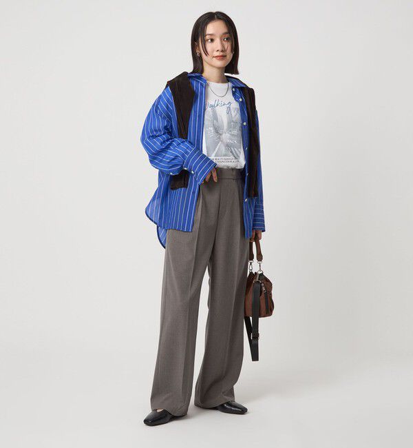 UNITED ARROWS green label relaxing「【WEB限定】＜at ease＞オルマイ ワイド パンツ マシンウォッシャブル ストレッチ 帯電防止」|その他|