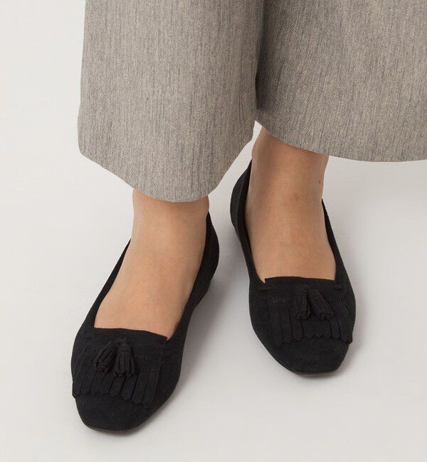 UNITED ARROWS green label relaxing「【WEB限定】キルトタッセル フラットシューズ 撥水」|ローファー|