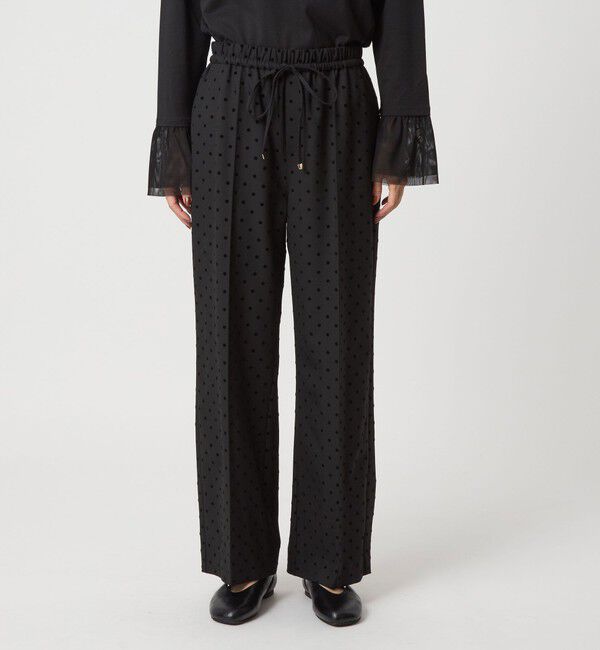 UNITED ARROWS green label relaxing「【結論シリーズ】ニーハイフレアパンツ ウラキモウ ドット［size SHORT/TALLあり］」|その他|