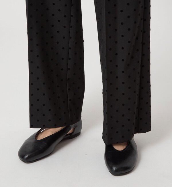 UNITED ARROWS green label relaxing「【結論シリーズ】ニーハイフレアパンツ ウラキモウ ドット［size SHORT/TALLあり］」|その他|