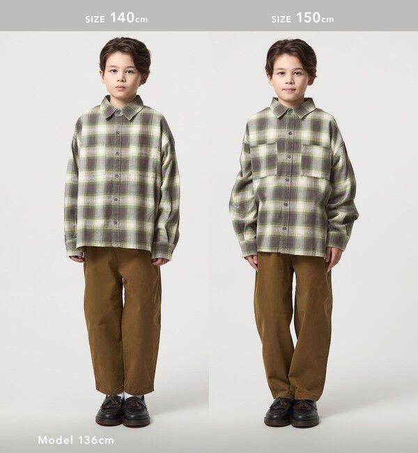 UNITED ARROWS green label relaxing「オンブレチェック シャツ / キッズ  100cm-160cm」|シャツ・ブラウス|