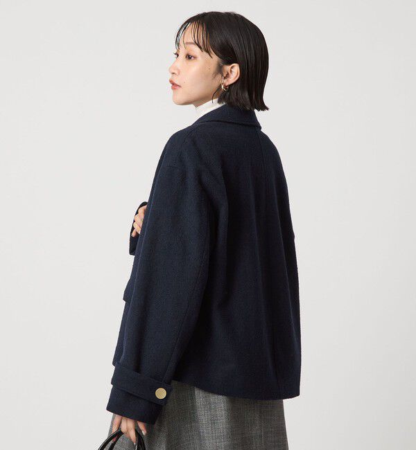 UNITED ARROWS green label relaxing「ヘリンボーン 襟付き ショート ジャケット コート」|その他|