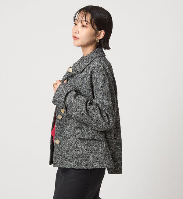 UNITED ARROWS green label relaxing「ヘリンボーン 襟付き ショート ジャケット コート」|その他|