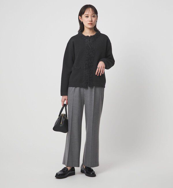 UNITED ARROWS green label relaxing「ブークレ&times;フリンジ カーディガン ウォッシャブル」|カーディガン|