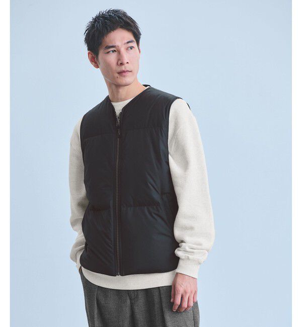 UNITED ARROWS green label relaxing「【別注】＜TAION＞ドライバーズ リバーシブル ダウン ベスト」|ダウン|BLACK