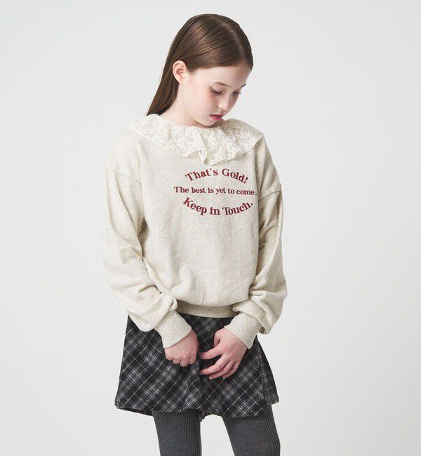 UNITED ARROWS green label relaxing「レースエリ 裏毛プルオーバー / キッズ  100cm-160cm」|スウェット・ジャージ|