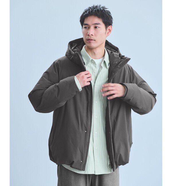 UNITED ARROWS green label relaxing「T/W  フード ダウン ブルゾン」|ダウン|