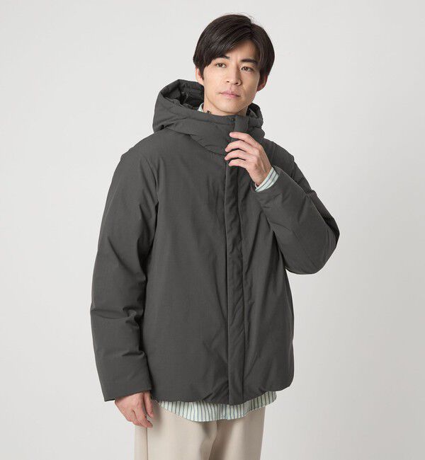 UNITED ARROWS green label relaxing「T/W  フード ダウン ブルゾン」|ダウン|