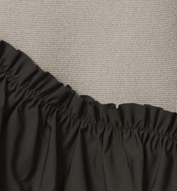 UNITED ARROWS green label relaxing「タフタ ドッキング ペプラム プルオーバー ニット ウォッシャブル」|ニット・セーター|