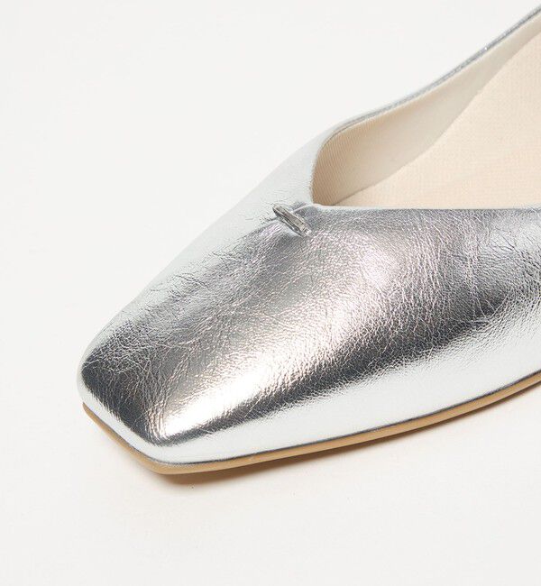 UNITED ARROWS green label relaxing「クッショニーシューズ スクエアトゥ メタルチップ / フラットシューズ」|パンプス|