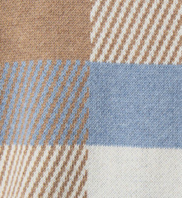 UNITED ARROWS green label relaxing「カラー ブロック ジャカード クルーネック ニット」|ニット・セーター|