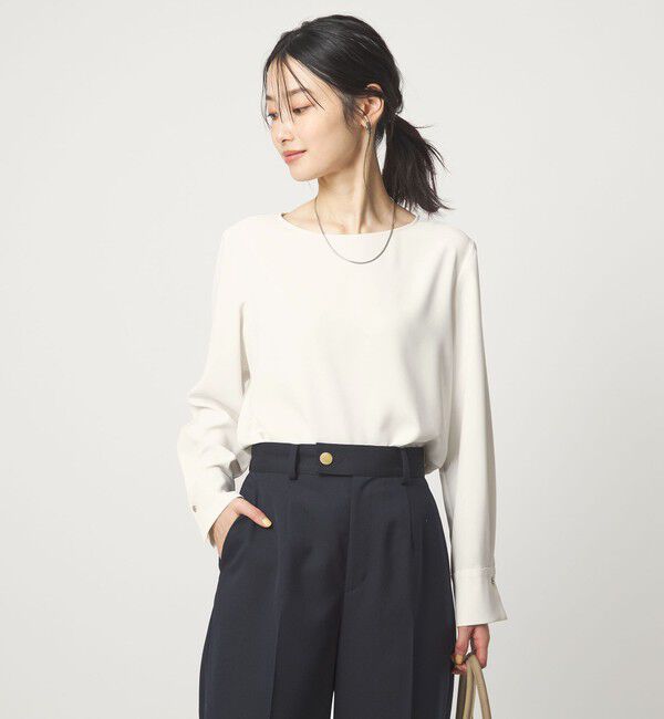 UNITED ARROWS green label relaxing「クルーネック ブラウス 2 マシンウォッシャブル UVカット」|シャツ・ブラウス|