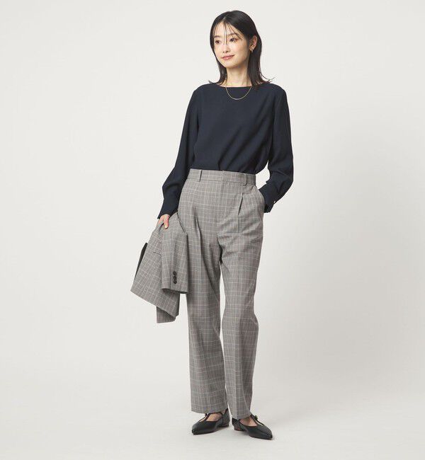 UNITED ARROWS green label relaxing「クルーネック ブラウス 2 マシンウォッシャブル UVカット」|シャツ・ブラウス|