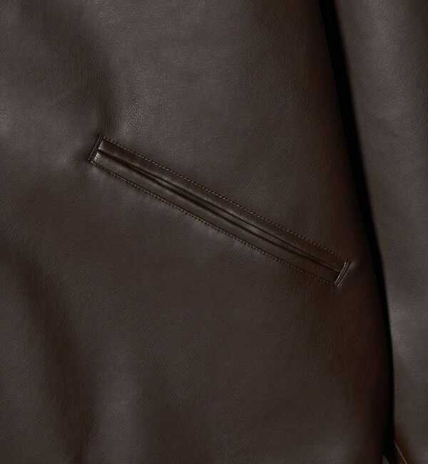 UNITED ARROWS green label relaxing「レザーライク ジップ ブルゾン」|ブルゾン・スタジャン|