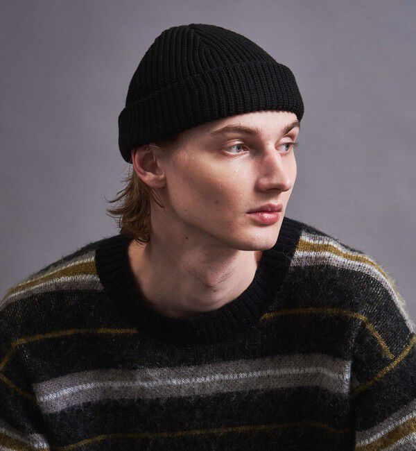 MONKEY TIME「アゼ ショート ビーニー」|ハット|BLACK