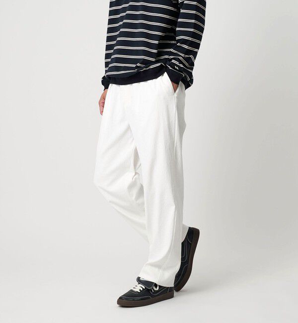 BEAUTY&YOUTH UNITED ARROWS「TC/FLAX オックス バルーン イージー パンツ」|チノ|WHITE