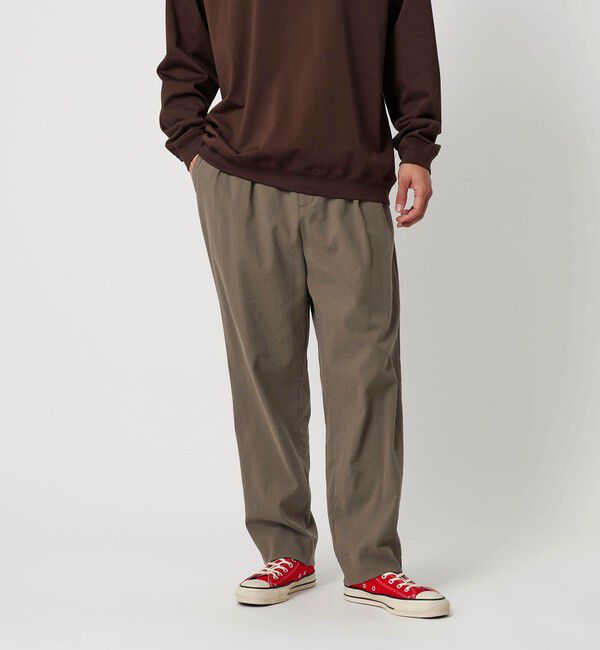 BEAUTY&YOUTH UNITED ARROWS「TC/FLAX オックス バルーン イージー パンツ」|チノ|