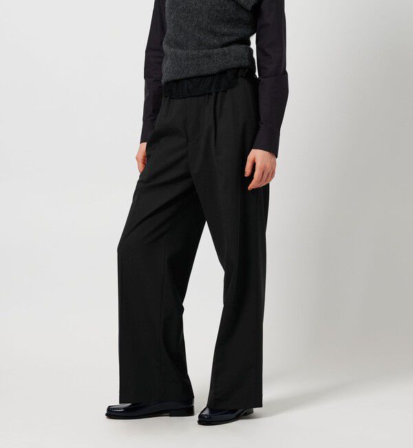 ATTISESSION「＜ATTISESSION＞4タック トラウザー」|その他|BLACK