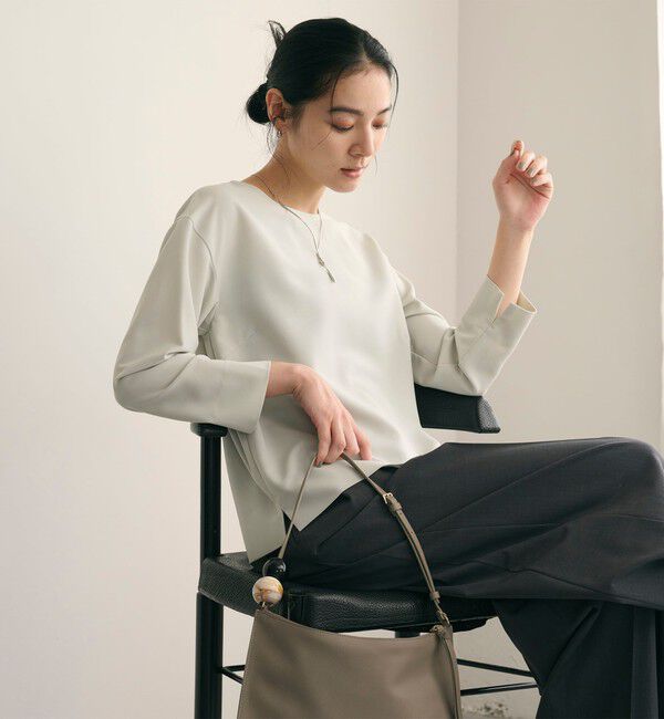BEAUTY&YOUTH UNITED ARROWS「【WEB限定 Wardrobe DAILY MINIMAL】クルーネックブラウス ウォッシャブル」|シャツ・ブラウス|