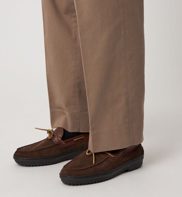 STEVEN ALAN「＜Steven Alan＞ ブラッシュド コットン アウト ワンプリーツ スラックス」|チノ|