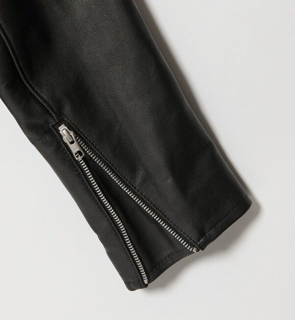 BEAUTY&YOUTH UNITED ARROWS「【WEB限定 WARDROBE SMART】 シープ シングル ライダースジャケット」|ライダースジャケット|