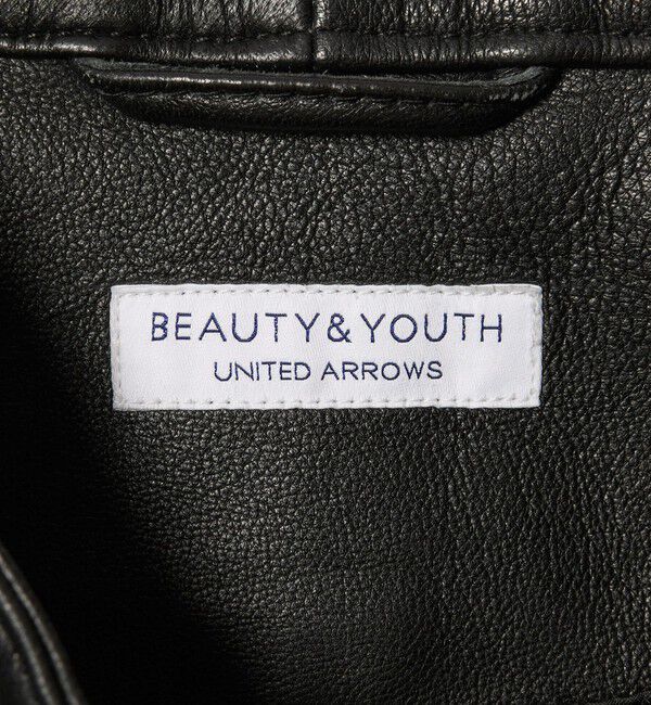 BEAUTY&YOUTH UNITED ARROWS「【WEB限定 WARDROBE SMART】 シープ シングル ライダースジャケット」|ライダースジャケット|
