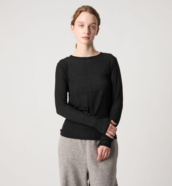 STEVEN ALAN「＜Steven Alan＞クルーネック カットソー」|Tシャツ・カットソー|BLACK