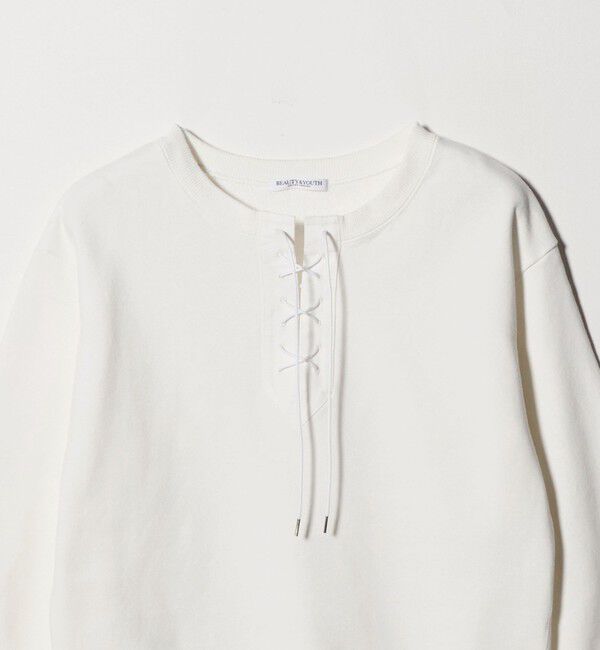 BEAUTY&YOUTH UNITED ARROWS「コットン レースアッププルオーバー」|スウェット・ジャージ|